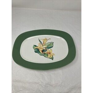 Vintage Taylor Smith Taylor Conversation Daylily Pattern 13 1/4” Serving Platter